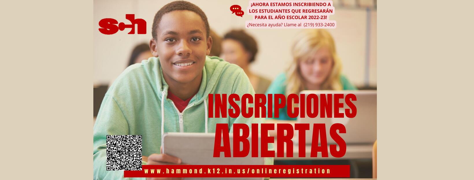 Enrollment Now Open (Spanish)