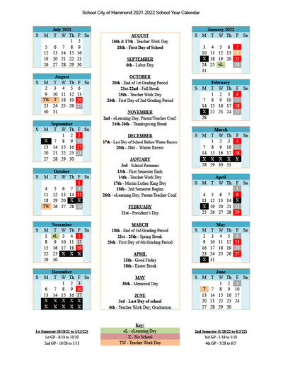 2021-22 School Year Calendar thumbnail